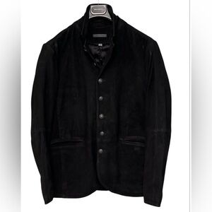 John Varvatos Black Suede Jacket
